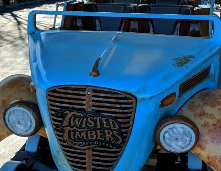 First Twisted Timbers Train Arrives At Kings Dominion