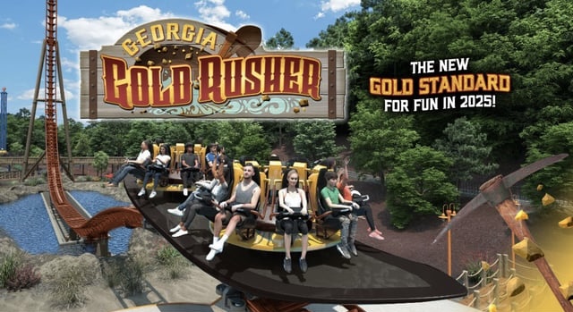 Six Flags Over Georgia Announces Georgia Gold Rusher Coaster for 2025