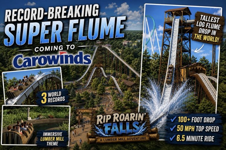 World’s Tallest Log Flume Coming to Carowinds